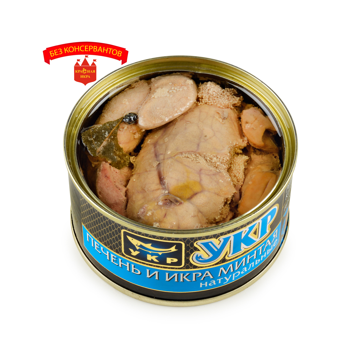 Печень и икра минтая кусочки 180 гр.