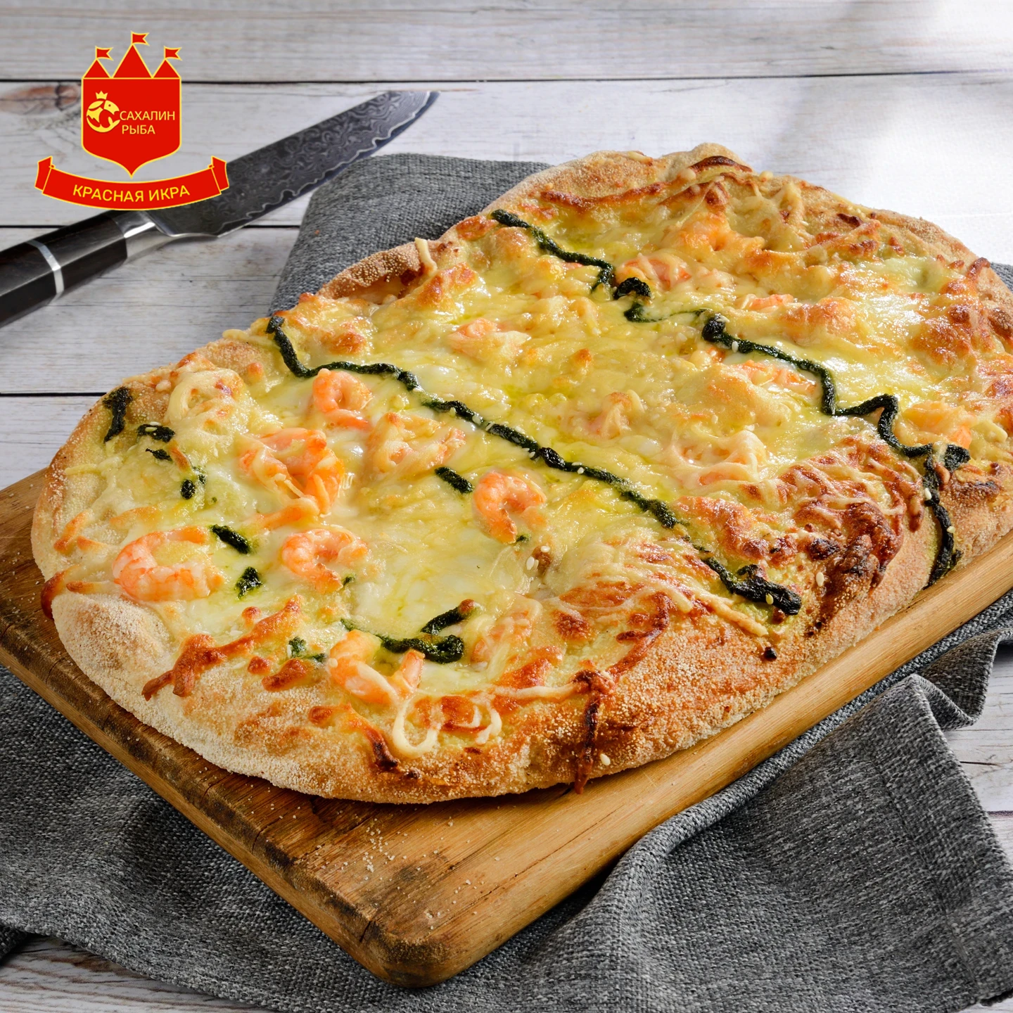 Пицца Римская с креветкой 490 гр.