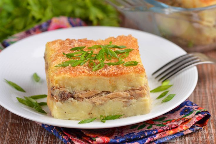 Запеканка из рыбного фарша с картофелем